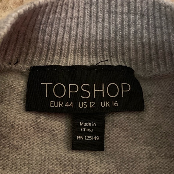 Topshop gray cold-shoulder top - Picture 6 of 6